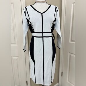 Elegant Black and White Dress size M